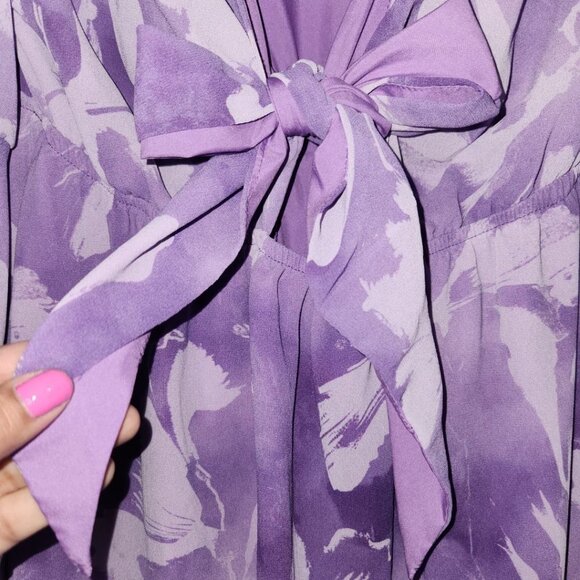 ✨ SHEIN | Women's Purple Bell Sleeve Dress - Picture 5 of 9